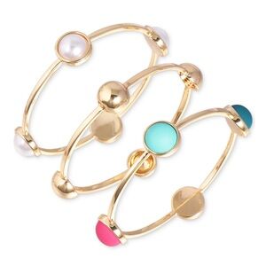 NWOT gold multi color bangle bracelets